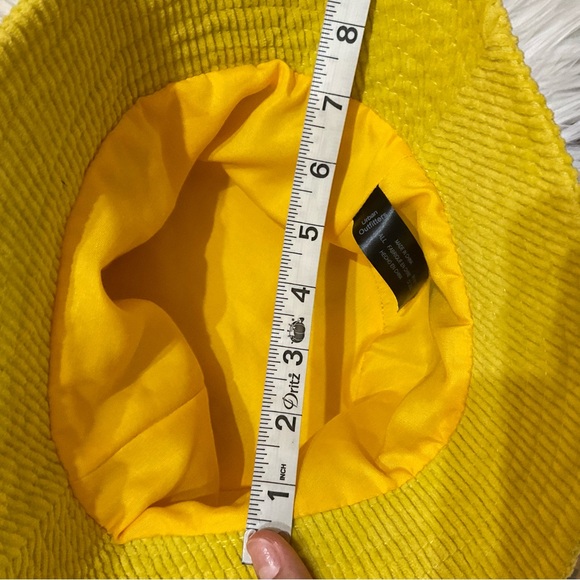 Urban Outfitters Yellow Poppy Embroidered Allover Corduroy Bucket Hat - Picture 6 of 9